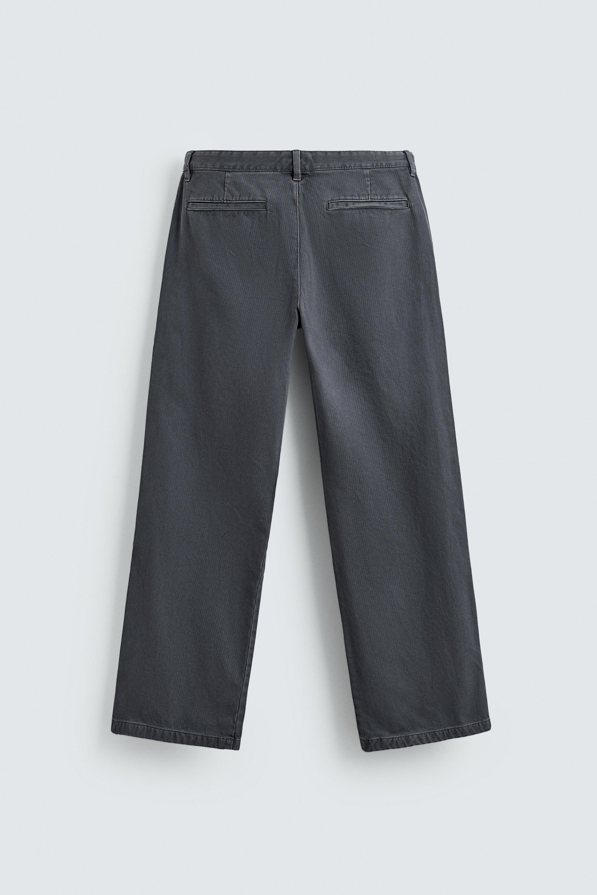 PANTALON STRUCTURÉ EN COTON LAVÉ